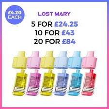 Lost Mary BM6000 Pods Prefilled Replacement Refills | 6000 Puffs | 40 Flavours