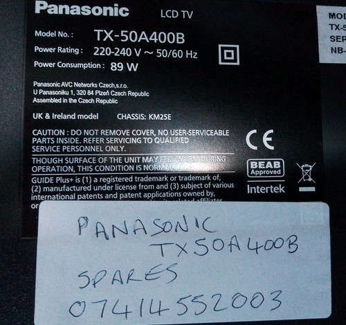 Panasonic lcd 50a400b - panasonic, tx-50a400b