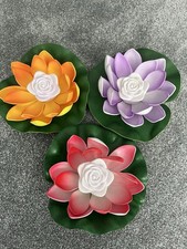 3 x Artificial Floating Lily