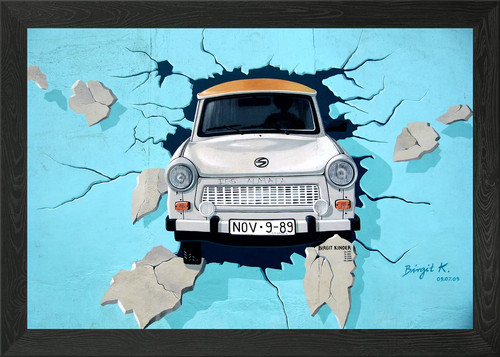 Trabant car breaking - trabant, through