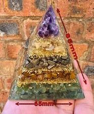 Chakra orgonite pyramid 85mm - chakra,