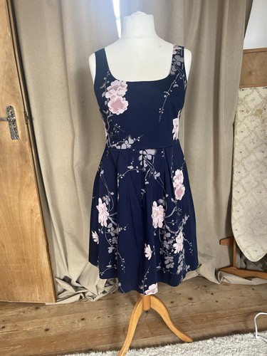 Navy blue oasis cotton - cotton, dress