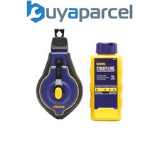 Irwin Strait-Line IWHT48443BC-0 Speedline Pro Chalk Line Reel Set 30m