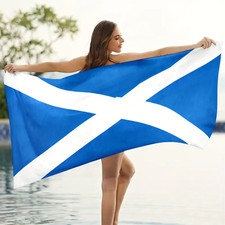 Scotland St Andrew's Flag Beach Towel - 100% Cotton, 76cm x 152cm 