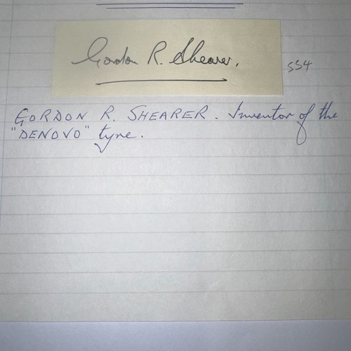 Gordon shearer autograph - gordon, r.