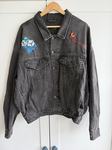 Asos faded black denim - black, jacket