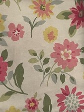 Clarke & Clarke Fabric Wild Flower Pink Multi 100% Cotton New