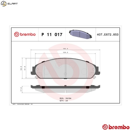 Brake pad set - pad,