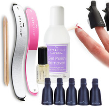 STYLFILE Gel Nail Polish Remover Kit for At-Home Use – Removes Gel and Shellac i