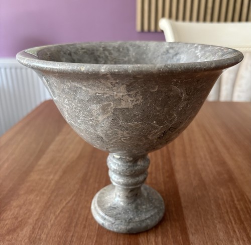 Grey glossy marble pedestal - glossy,
