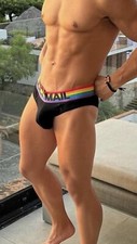 Mens / Lads Sexy Black Jock mail BREIFS Size XL Brand New In Bag