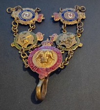 Old 5 Enamel Badge KC & QC RAOB Royal Antediluvian Order of Buffaloes Regalia