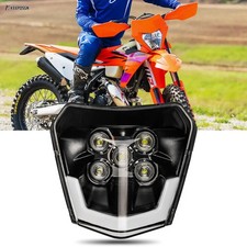 LED Headlight Hi/Lo Beam DRL 6000K For Supermoto EXC XCW SXF SX 125 250 300 350