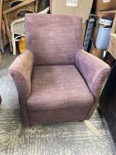 Purple Fabric Armchair Occasional Bedroom Office Chair