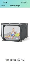 Baby Playpen Infant Safety Yard Play Pen Fence Kids infant 6 Panels Toddlers UK