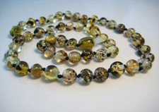 Elegant Natural Green Baltic Amber Necklace 36 cm !!! 