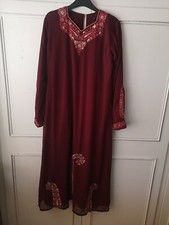 Maroon abaya/jilbab dress Asian party wedding 