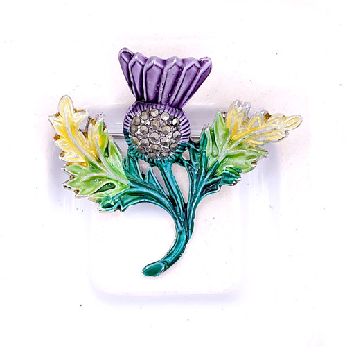 Scottish thistle brooch - scottish,