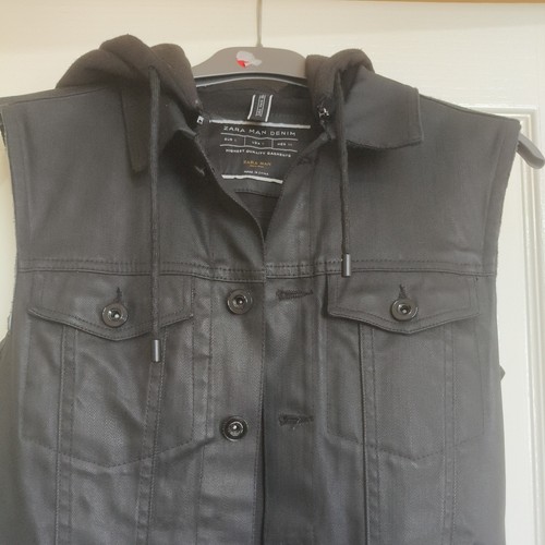 Zara black denim - denim, gilet