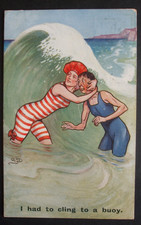 1913 G A S Comic BEACH BATHING