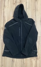 Mazda Black Softshell Jacket 4XL Detachable Hood Zip Pockets Windbreaker 