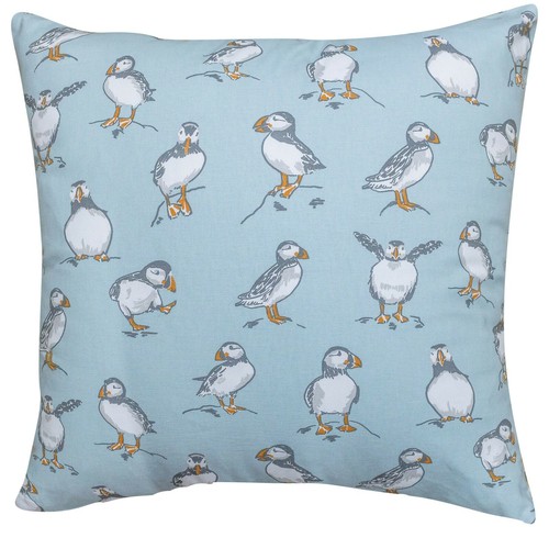 Puffins extra large cushion - puffins,