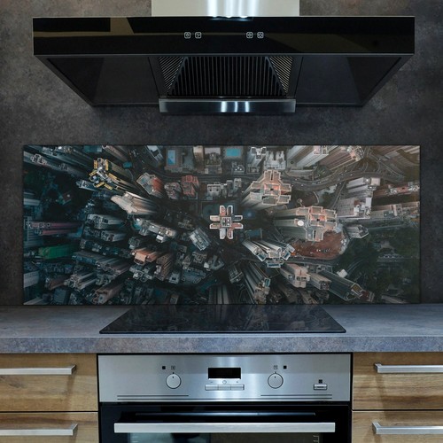Glass kitchen splashback stove - kitchen,