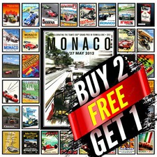 Cars F1 Metal Sign Plaque Tin Man Cave Home Bar Garage Aluminium Signs ZZ051