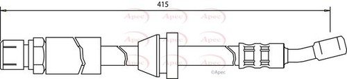 Apec hos3499 brake hose tube - hos3499,