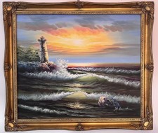 Large oil painting seascape
