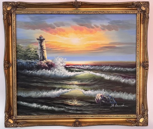 Large oil painting seascape