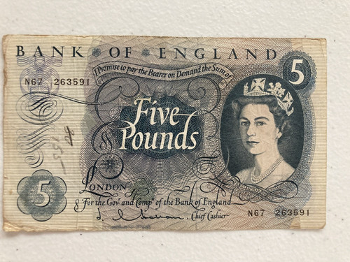 Bank england five - of,