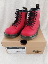 Dr Martens 1460 T Child's Satchel Red Romario Leather Boots New Boxed