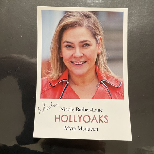 Hollyoaks cast card signed - signed, by