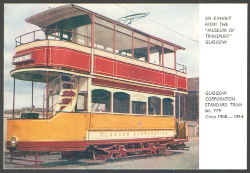 Postcard tram glasgow - postcard,