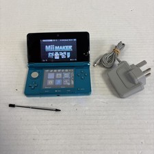Nintendo 3DS Video Games Console in Blue Inc. Charger & Stylus