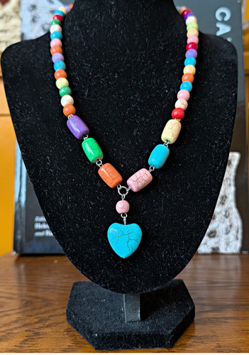 Multicolour beaded necklace - multicolour,