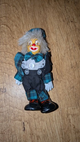 Vintage porcelain clown doll - clown,