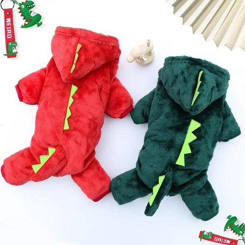 Dinosaur dog clothes fleece - clothes,