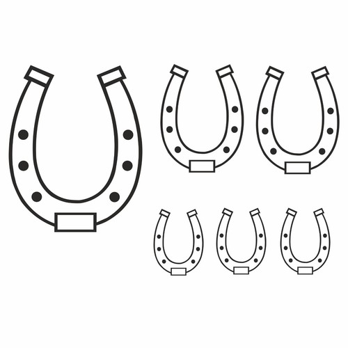 Sticker sticker horseshoe set