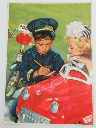 1950 calendar print - 1950's, print-speeding