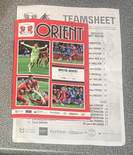 Leyton orient bristol rovers - v,
