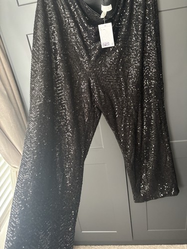 Sequin black trouser 4xl - sequin,
