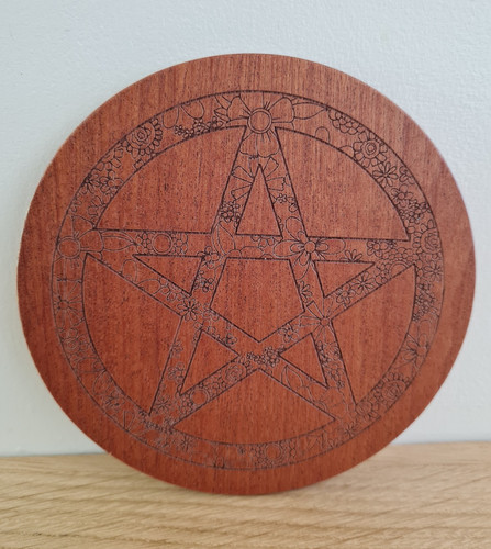 Witch casket round laser - witch,