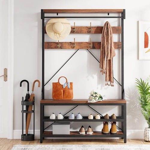 Entryway coat rack with - entryway,