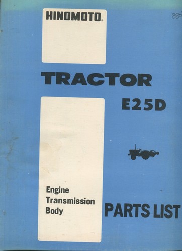 Hinomoto tractor e25d - hinomoto, parts