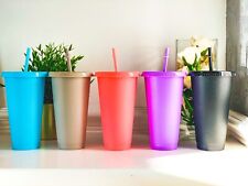 Cold Cup with Lid and Straw