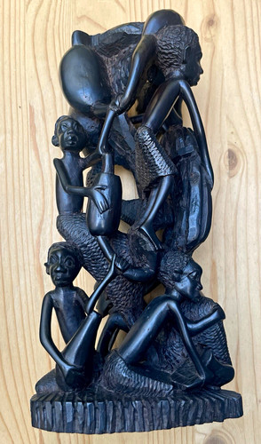 Hand carved african tree - carved, of