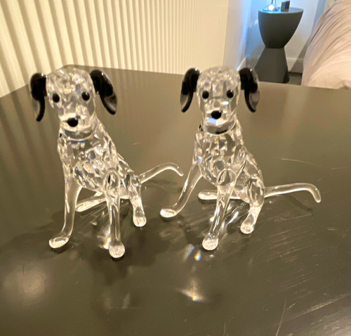 Pair swarovski dalmatian - pair,