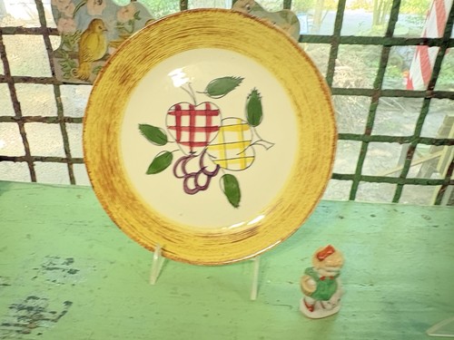 Blue ridge pottery gingham - ridge,
